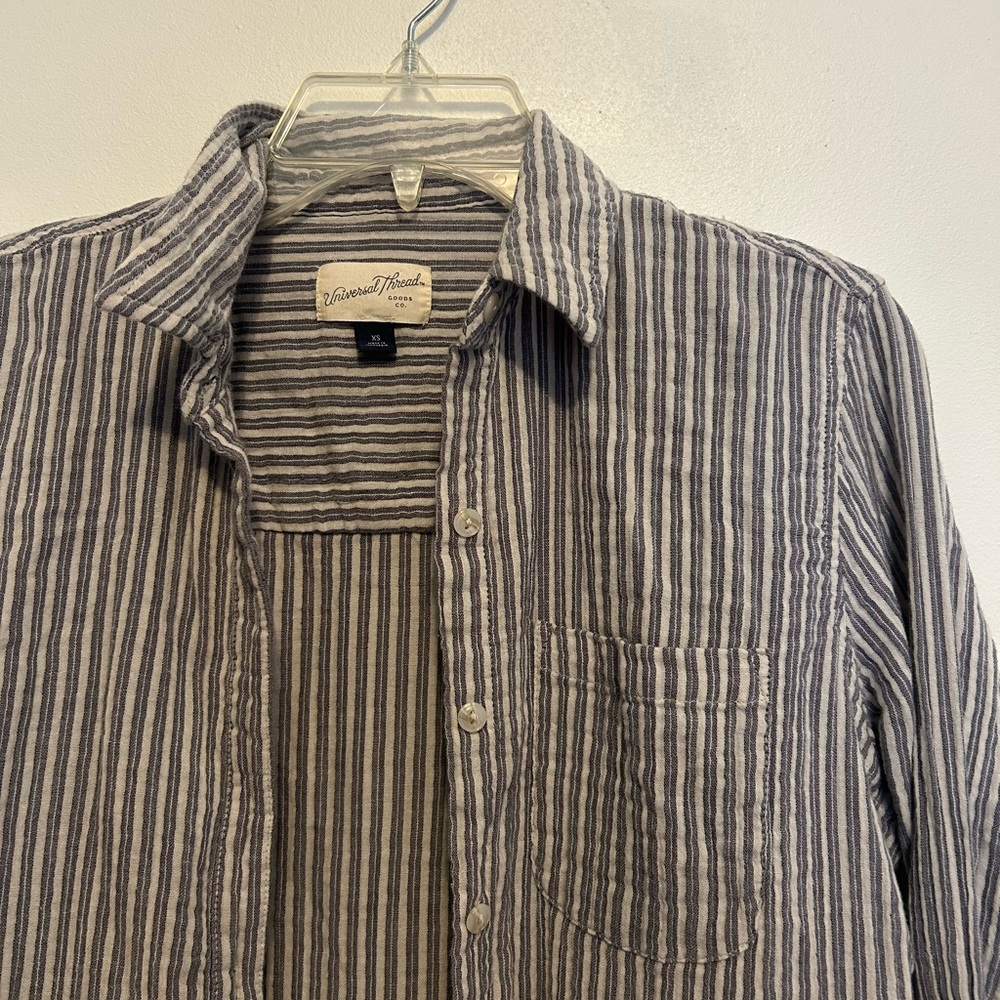 Blue & White Women’s button down